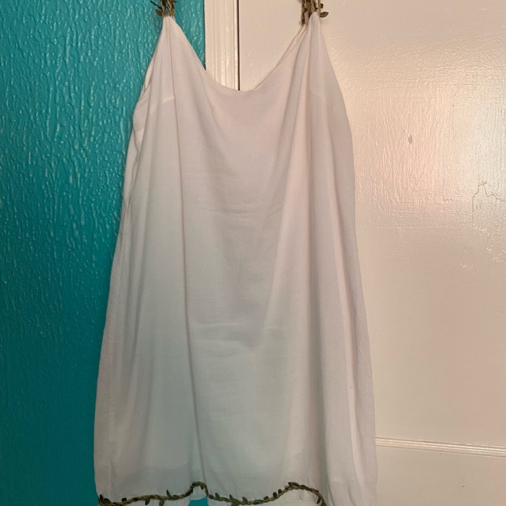Blanca White Linen Strappy Dress